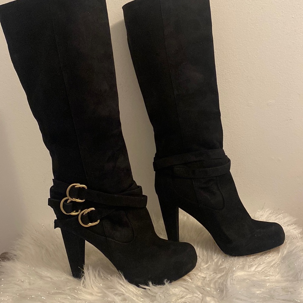 Loeffler Randall suede knee high boot